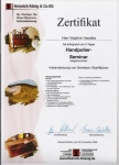 Certifikát školení oprav šelakových laků 2008
