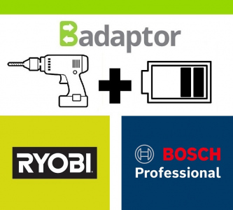 Badaptor tool Ryobi - battery Bosch Professional
